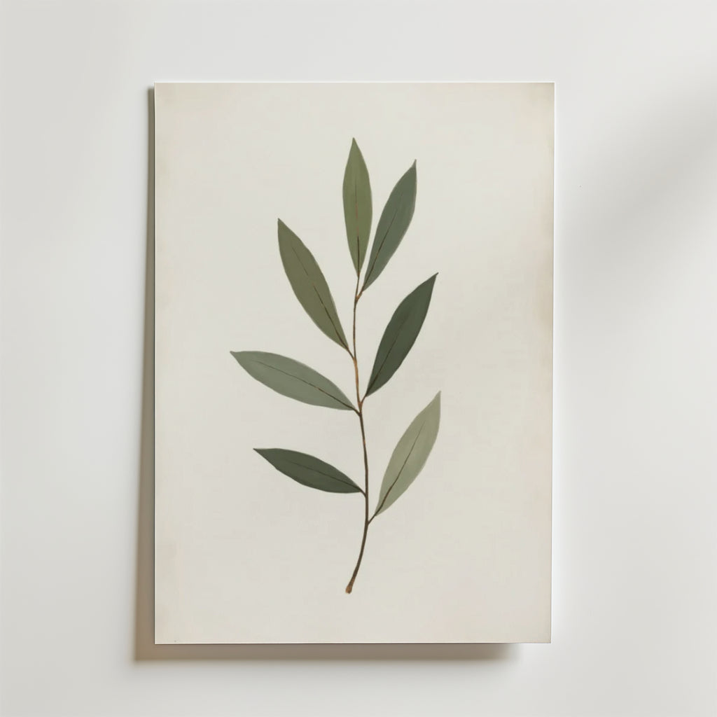 Minimalist Eucalyptus – stilfullt konsttryck från Bozetto, tryckt på matt finpapper