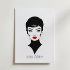 Timeless Audrey Hepburn – stilfullt konsttryck från Bozetto, tryckt på matt finpapper