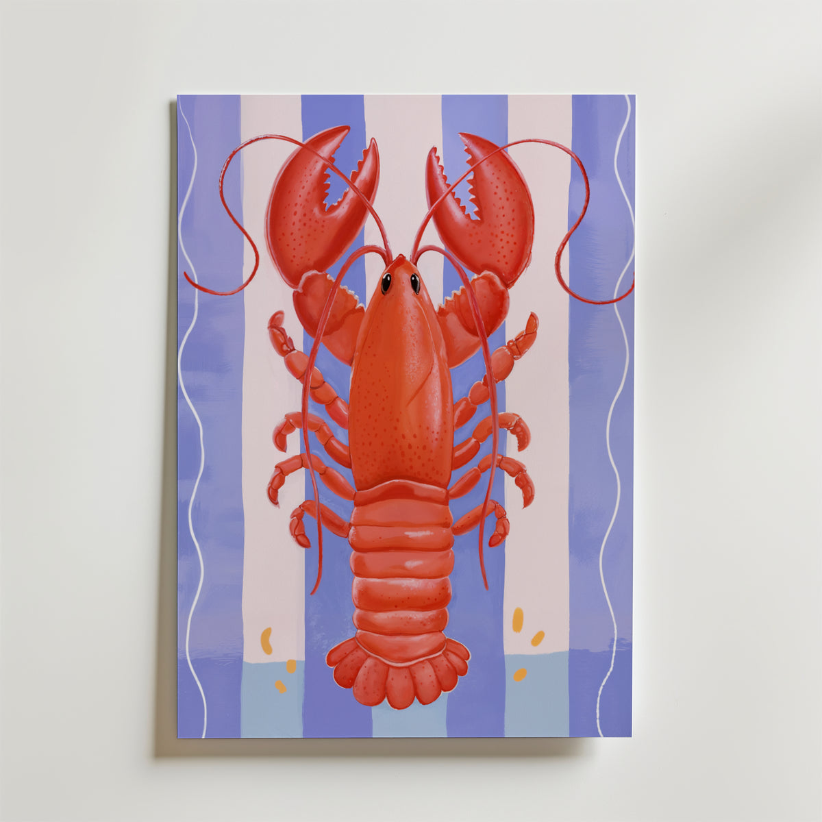 Red Lobster – stilfullt konsttryck från Bozetto, tryckt på matt finpapper i hög tryckkvalitet