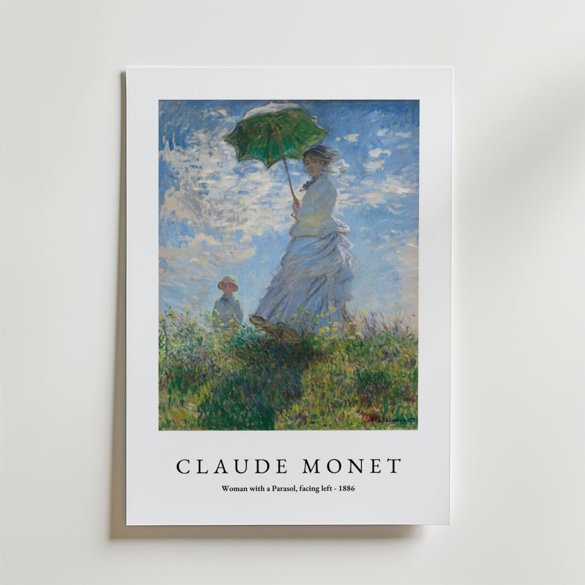 Claude Monet Woman With a – stilfullt konsttryck från Bozetto, tryckt på matt finpapper