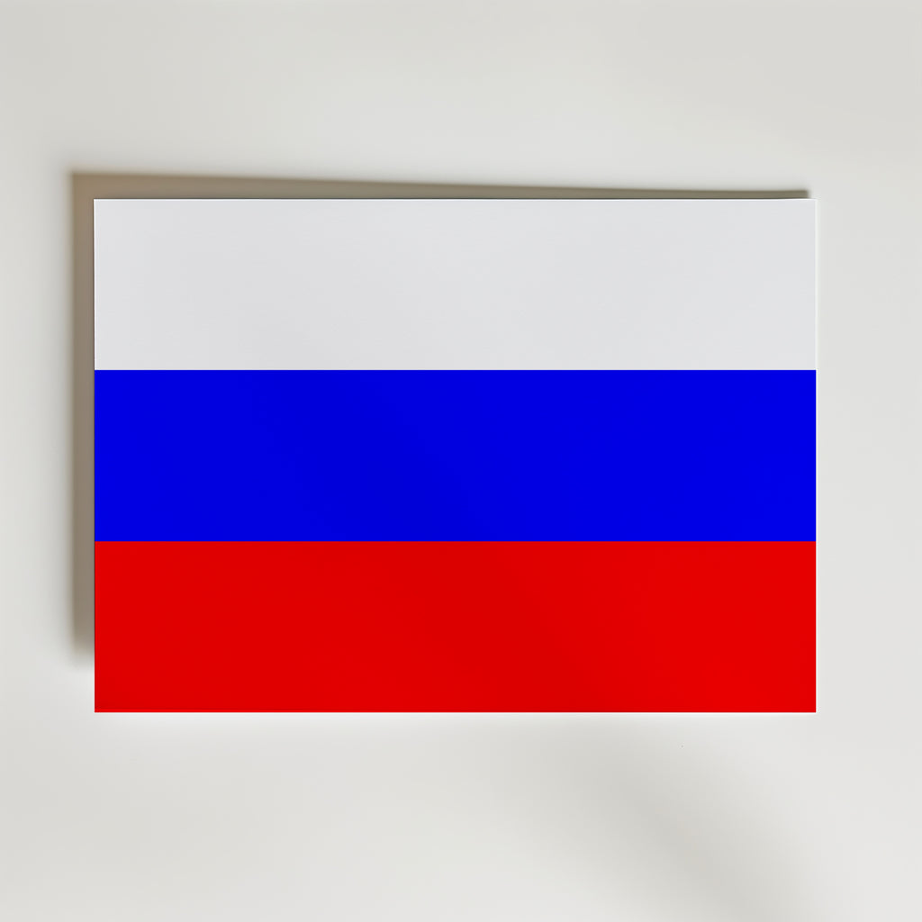 Russia National Flag Poster – modern konst och stilren konsttryck för hemmet hos Bozetto