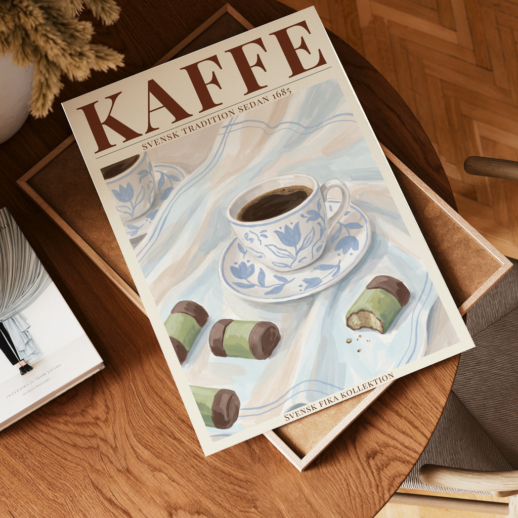 Kaffe – stilfullt konsttryck från Bozetto, tryckt på matt finpapper i hög tryckkvalitet
