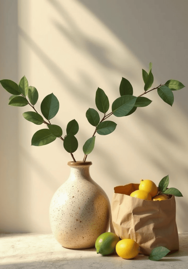 Ceramic Vase Lemon Love – köp enkelt hos Bozetto konsttryck i hög kvalitet i hög kvalitet