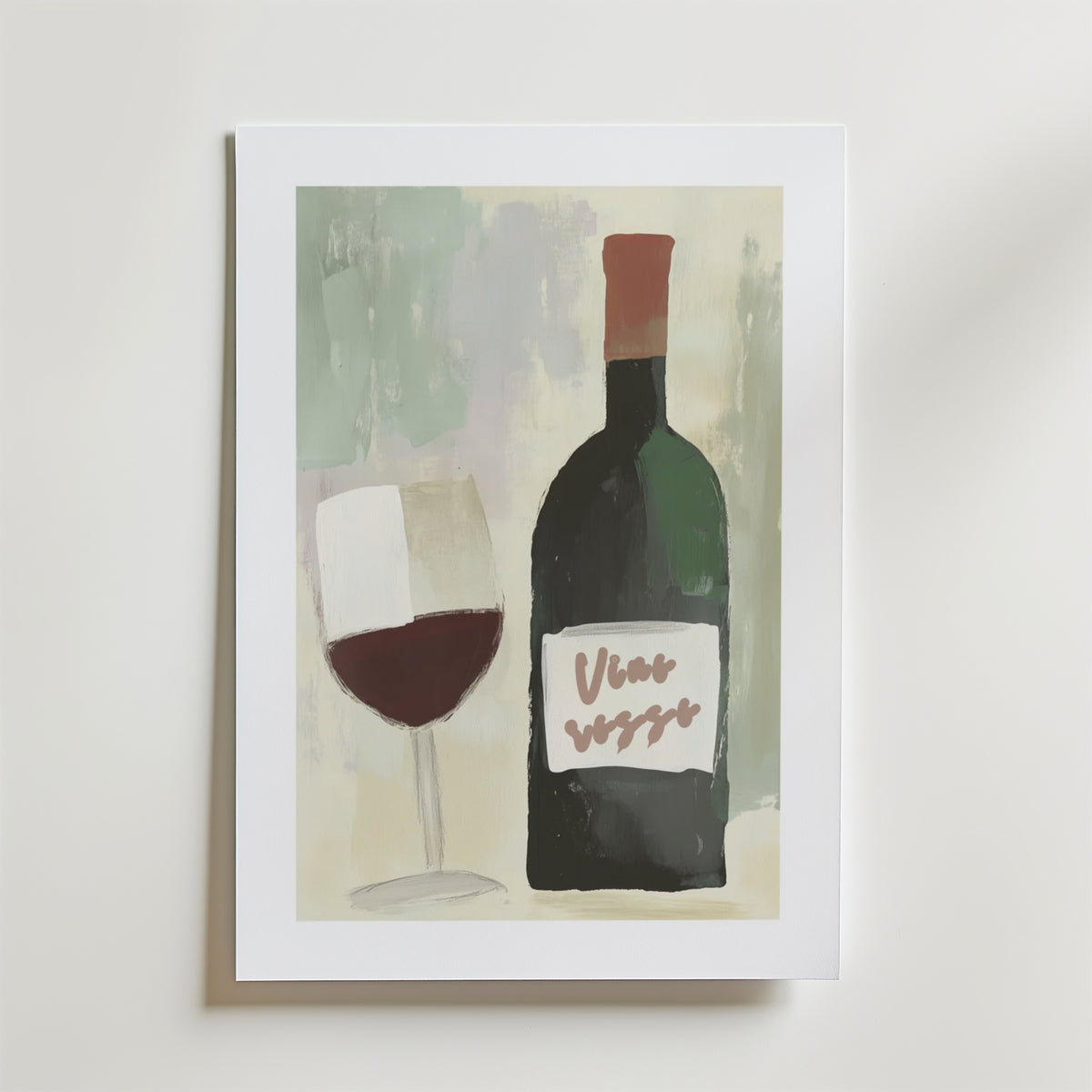Vino Rosso – stilfullt konsttryck från Bozetto, tryckt på matt finpapper i hög tryckkvalitet