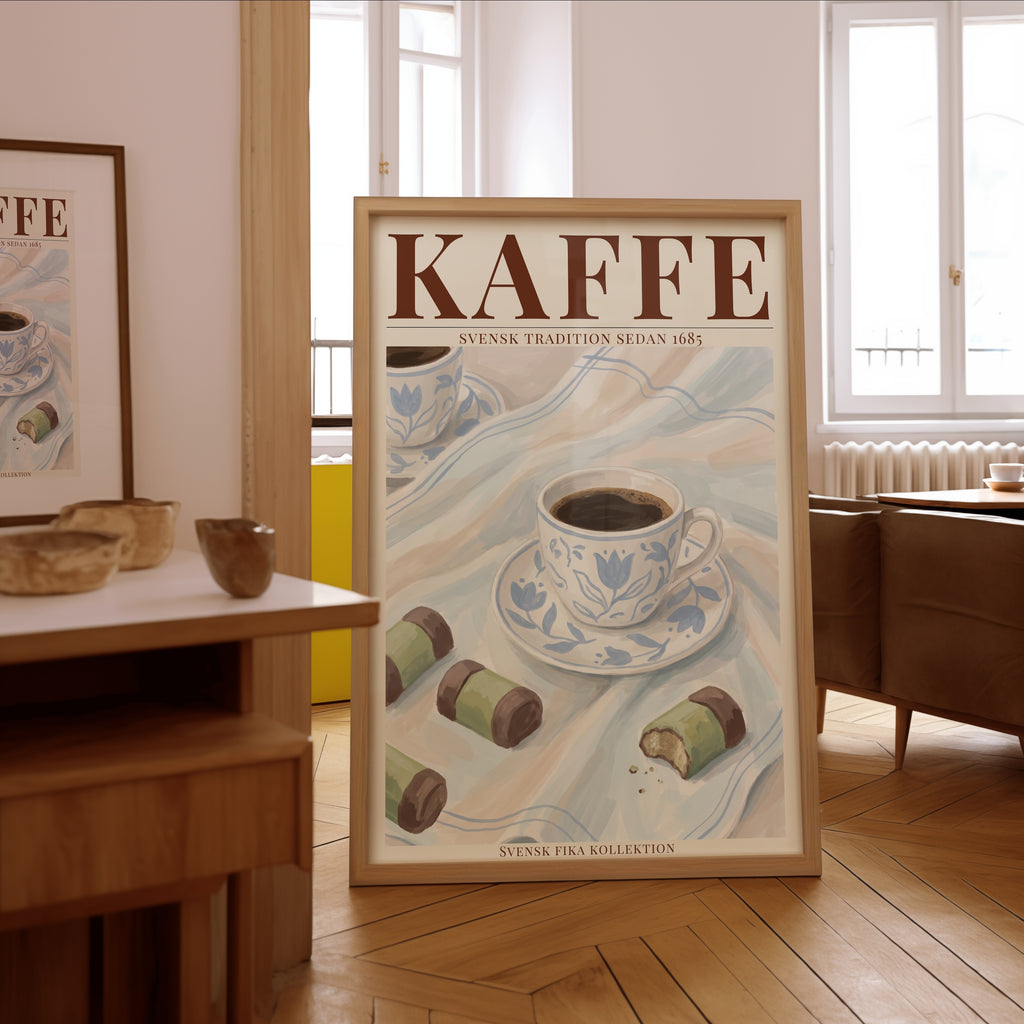 Kaffe poster i stilrent hem med modern inredning – köp enkelt hos Bozetto i hög kvalitet