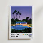 Mockup av Hiroshi Nagai Tropical affisch på vägg – köp enkelt hos Bozetto i hög kvalitet