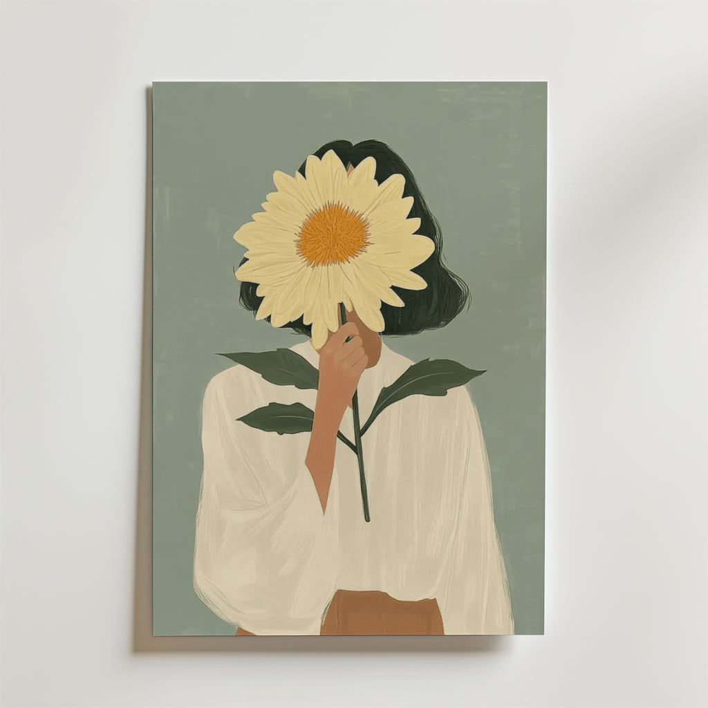 Hidden sunflower No.2 – stilfullt konsttryck från Bozetto, tryckt på matt finpapper