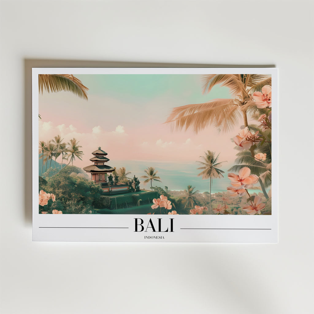 Bali Sunset – stilfullt konsttryck från Bozetto, tryckt på matt finpapper i hög tryckkvalitet