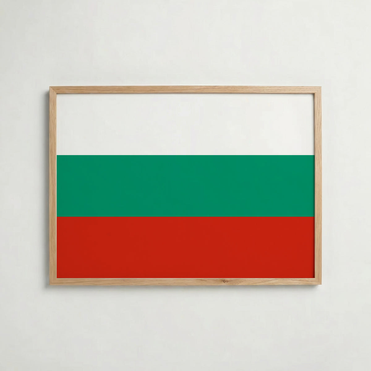 Bulgaria National Flag Poster i ekram – inramad konsttryck för stilren inredning hos Bozetto