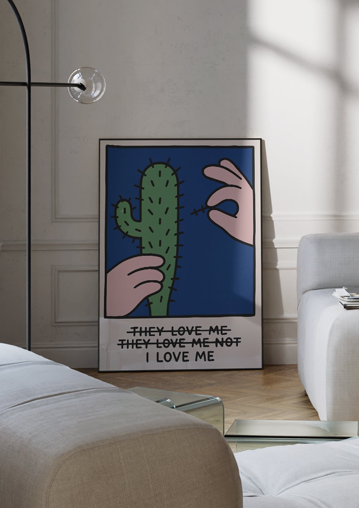 I Love Me poster visad rakt fram – Bozetto affisch i hög tryckkvalitet i hög tryckkvalitet
