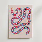 Playful Snake Art – stilfullt konsttryck från Bozetto, tryckt på matt finpapper i hög tryckkvalitet