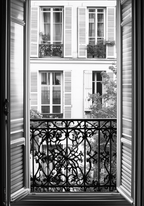 Vintage Paris Balcony – affisch med snyggt motiv, köp enkelt hos Bozetto i flera storlekar