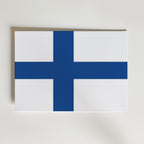 Finland National Flag Poster – modern konst och stilren konsttryck för hemmet hos Bozetto