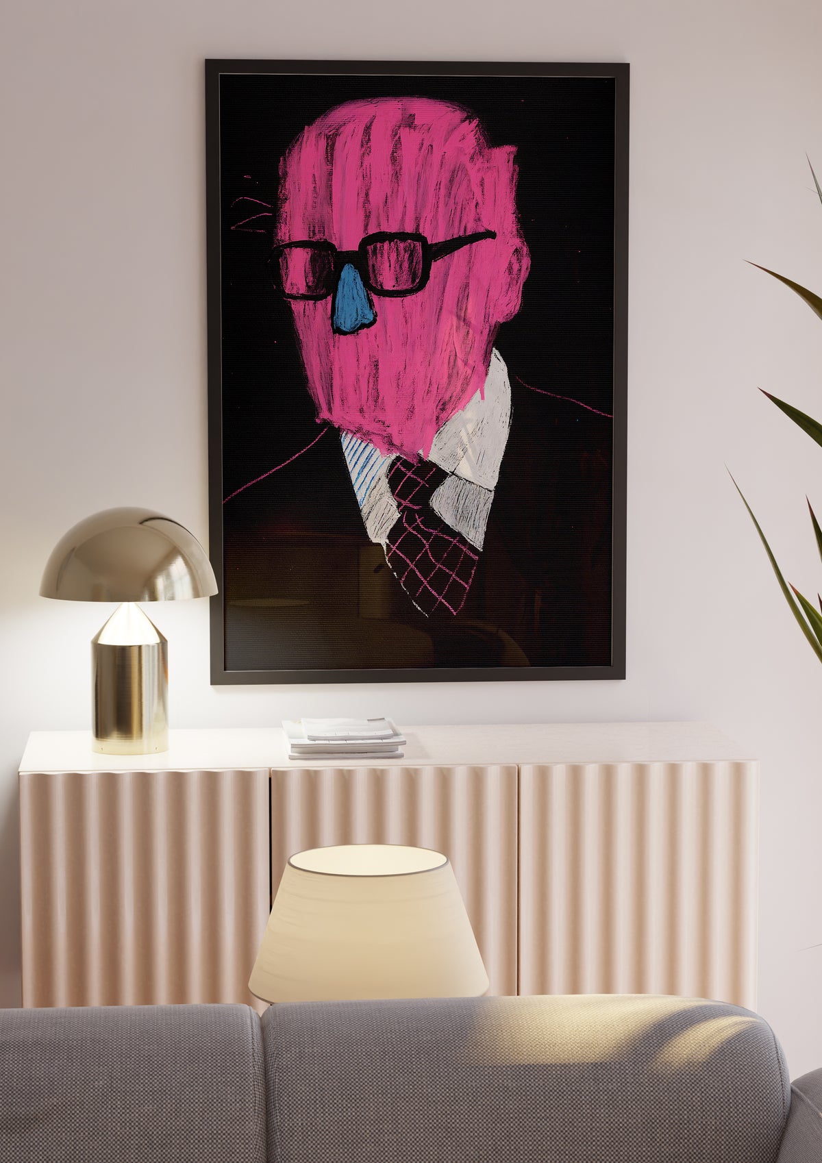 Pink Alter Ego poster visad rakt fram – Bozetto affisch i hög tryckkvalitet i hög tryckkvalitet