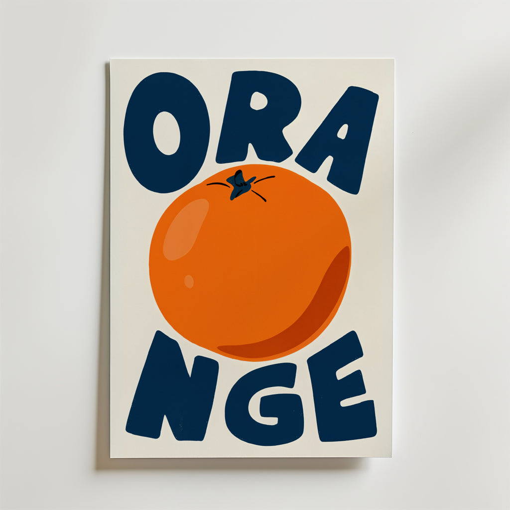 Fresh Citrus Orange – stilfullt konsttryck från Bozetto, tryckt på matt finpapper