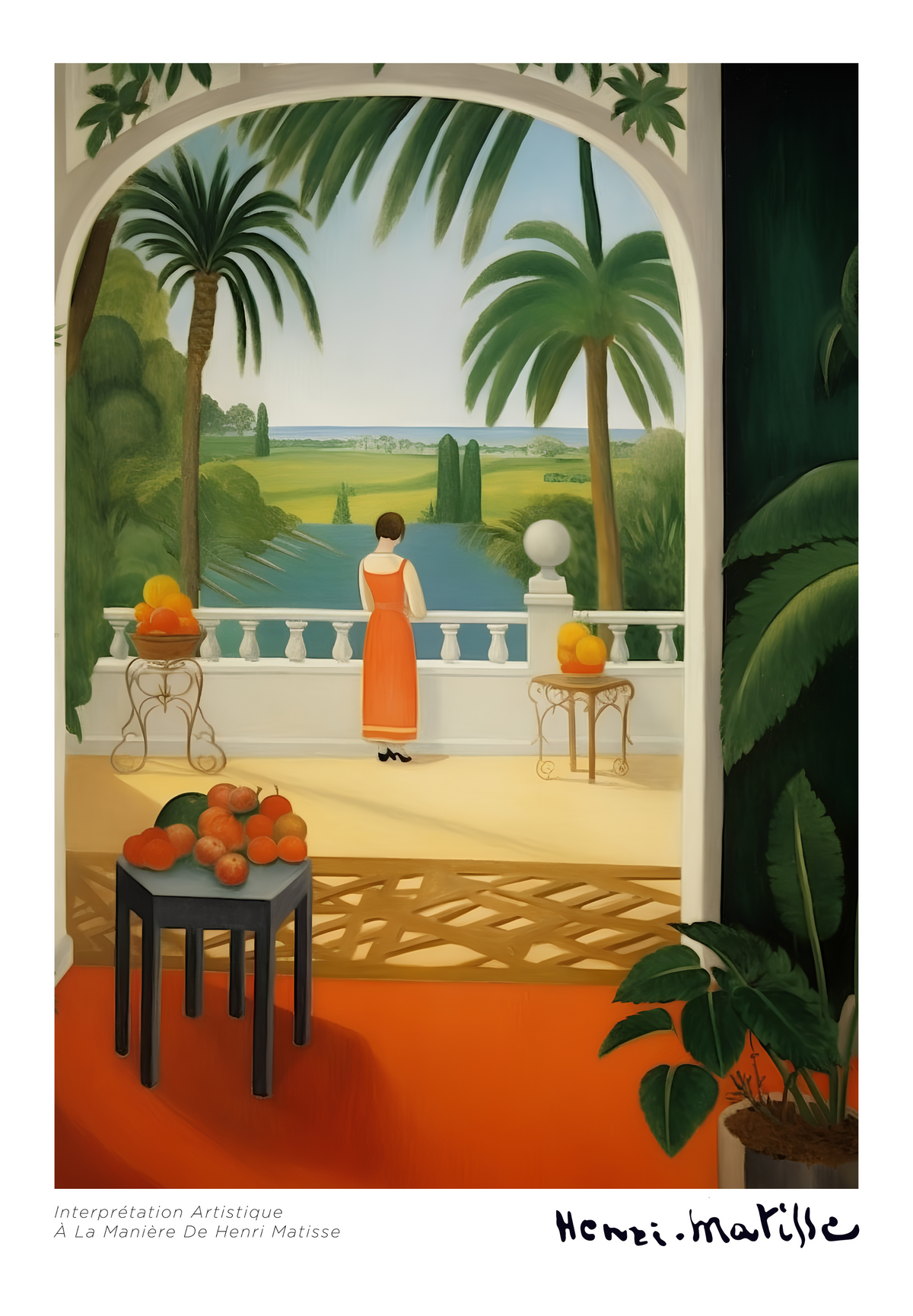L’Été Intérieur Matisse poster visad rakt fram – Bozetto affisch i hög tryckkvalitet
