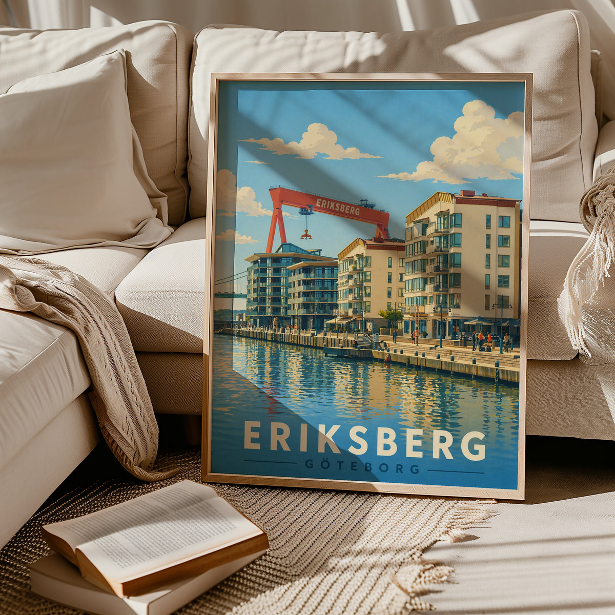 Eriksberg Göteborg poster i stilrent hem med modern inredning – köp enkelt hos Bozetto