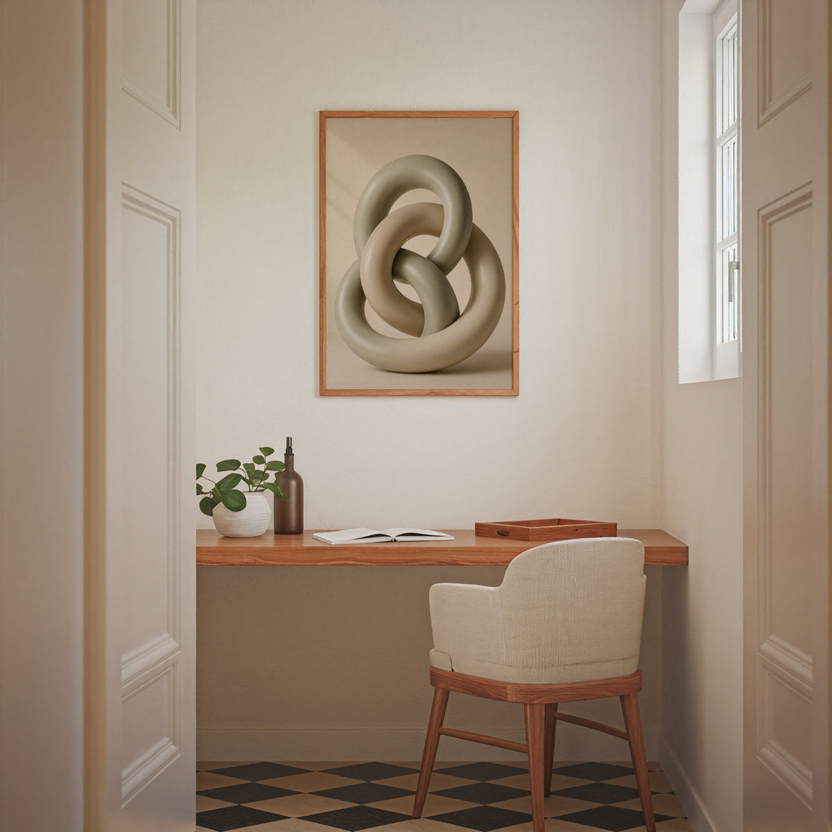 Looped Clay poster i stilrent hem med modern inredning – köp enkelt hos Bozetto i hög kvalitet