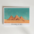 Pyramids of Giza – stilfullt konsttryck från Bozetto, tryckt på matt finpapper i hög tryckkvalitet