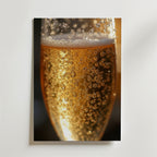 Golden Bubbles Champagne – stilfullt konsttryck från Bozetto, tryckt på matt finpapper