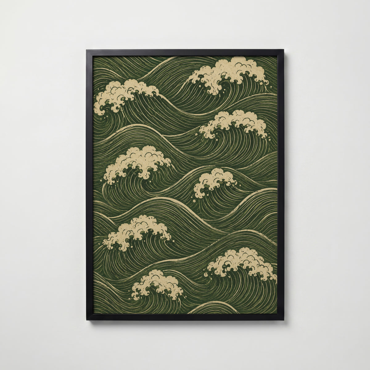 Forest Tide affisch i modern svart ram – stark kontrast och stil, Bozetto poster