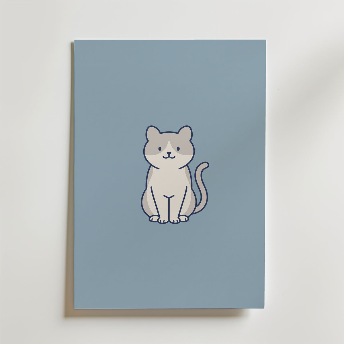 Bathroom Cat Poster – canvas utan passepartout