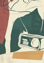 AM/FM Dreams – affisch med snyggt motiv, köp enkelt hos Bozetto i flera storlekar