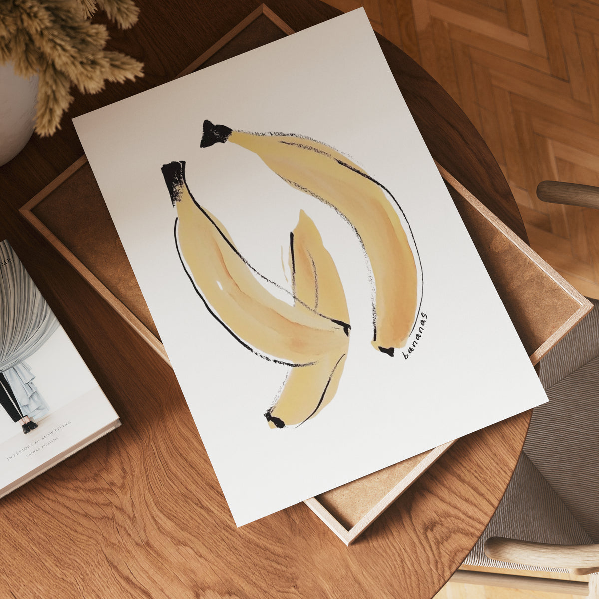 Banana Joy poster visad rakt fram – Bozetto affisch i hög tryckkvalitet i hög tryckkvalitet