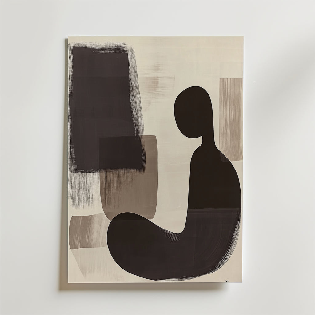 Abstract Solitude – stilfullt konsttryck från Bozetto, tryckt på matt finpapper i hög tryckkvalitet