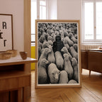 Väggmockup av Alone in the Crowd affisch på ljus vägg – Bozetto konsttryck – nr 4