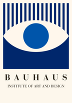 Bauhaus Blue Eye – affisch med snyggt motiv, köp enkelt hos Bozetto i flera storlekar