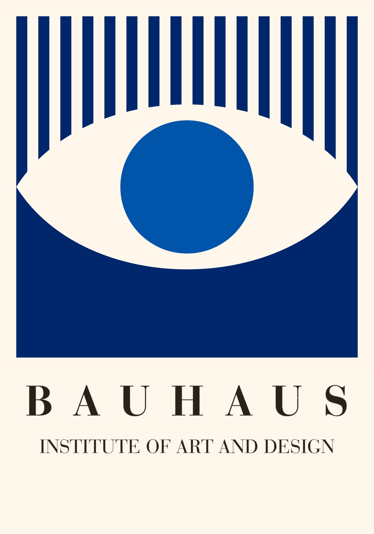 Bauhaus Blue Eye – affisch med snyggt motiv, köp enkelt hos Bozetto i flera storlekar