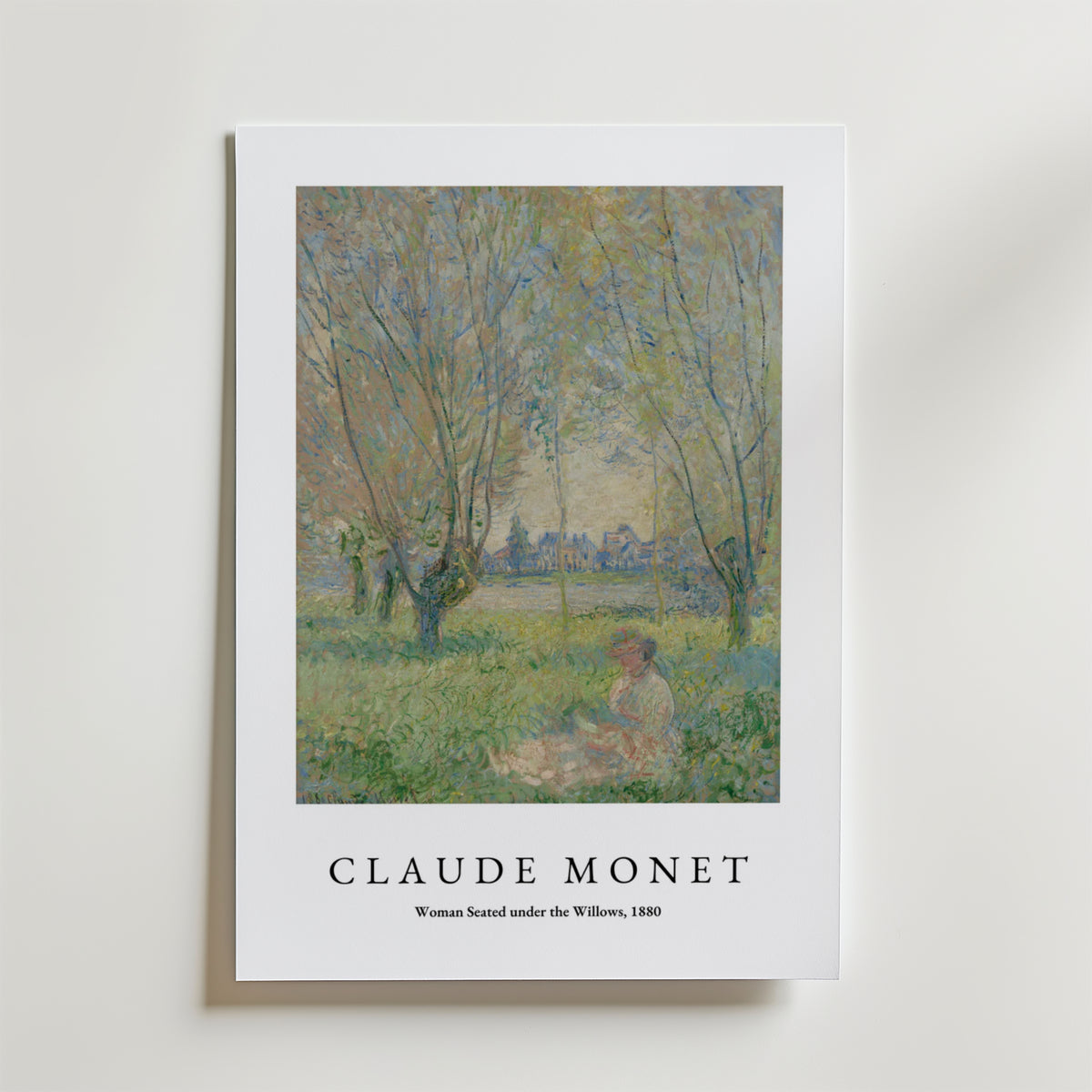 Claude Monet Seated Woman – stilfullt konsttryck från Bozetto, tryckt på matt finpapper
