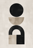 Abstract Geometric Harmony poster visad rakt fram – Bozetto affisch i hög tryckkvalitet