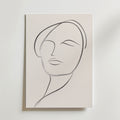 Minimalist Female Portrait – stilfullt konsttryck från Bozetto, tryckt på matt finpapper