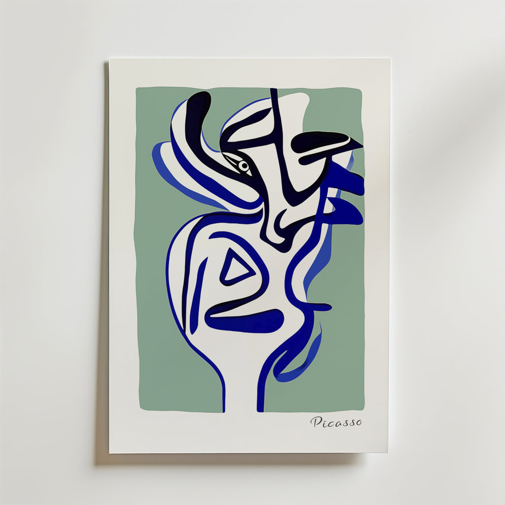 Picasso Mind in Motion – stilfullt konsttryck från Bozetto, tryckt på matt finpapper