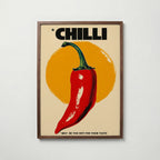 Chilli Heat affisch i valnötsram – mörkbrun inramning med exklusiv känsla, Bozetto
