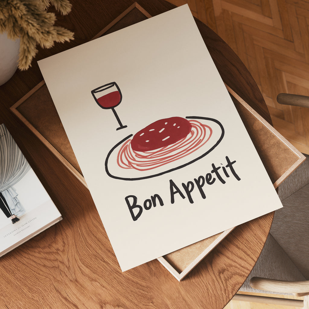 Bon Appetit – affisch med snyggt motiv, köp enkelt hos Bozetto i flera storlekar