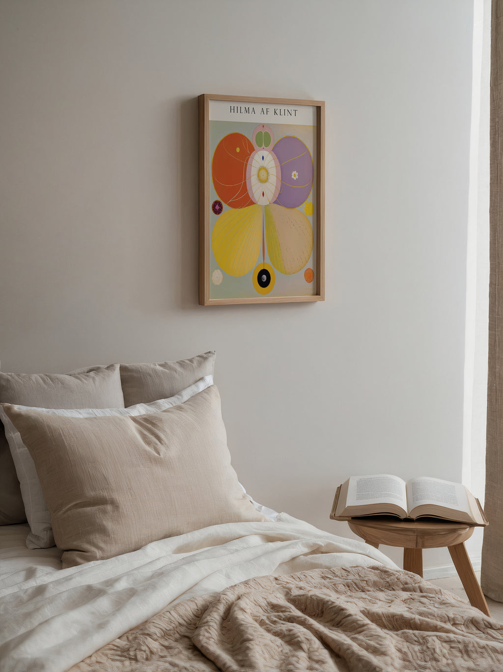 Väggmockup med Hilma af Klint The Tree of – köp enkelt hos Bozetto affisch i hög kvalitet