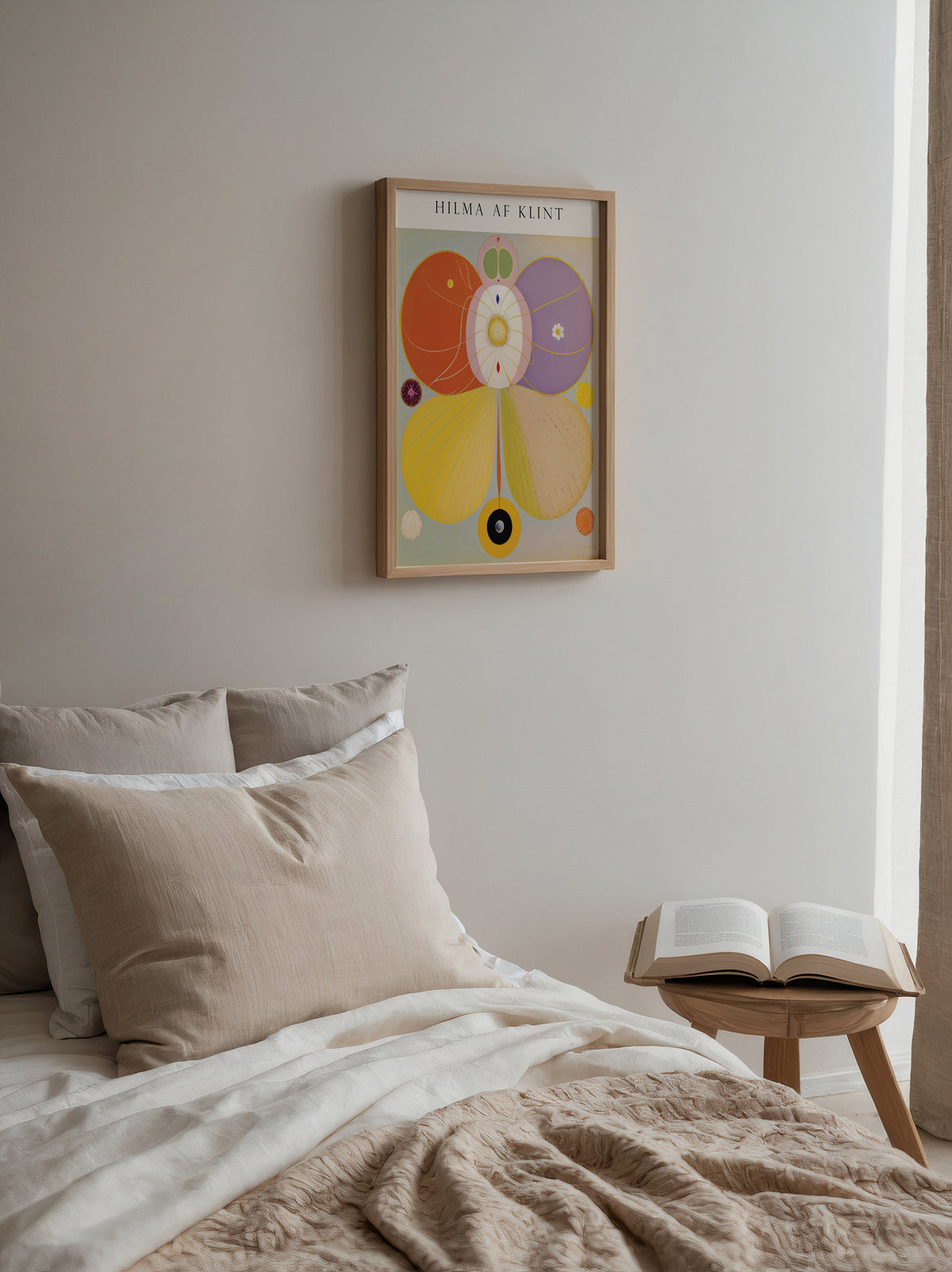 Väggmockup med Hilma af Klint The Tree of – köp enkelt hos Bozetto affisch i hög kvalitet