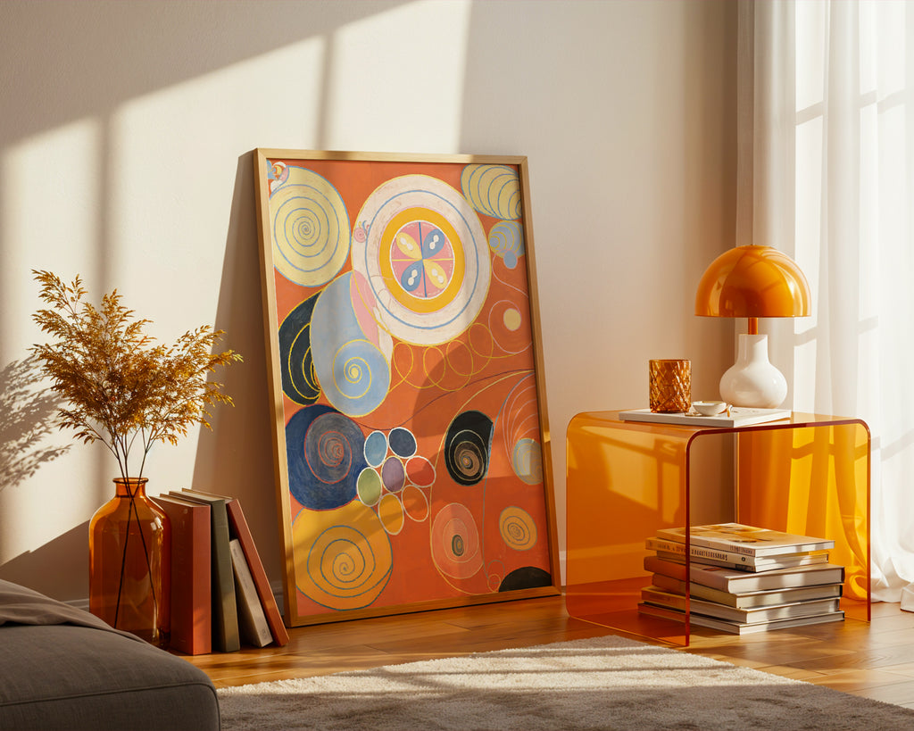 Hilma af Klint Spirals of poster visualiserad på vägg – från Bozetto i hög kvalitet