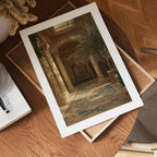Mediterranean Courtyard Poster – modern konst och stilren konsttryck för hemmet hos Bozetto