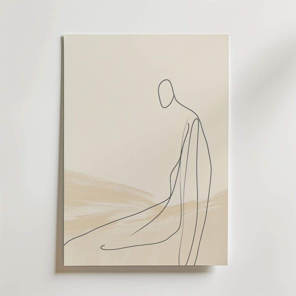 Desert Silence – stilfullt konsttryck från Bozetto, tryckt på matt finpapper i hög tryckkvalitet