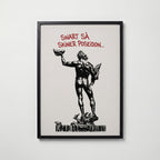 Snart Skiner Poseidon Poster – svart ram