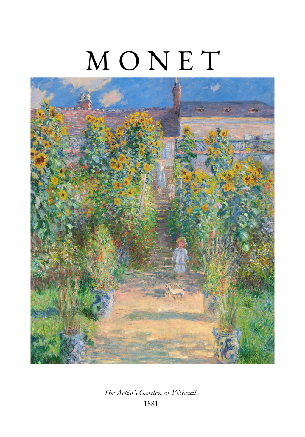 Claude Monet The Artist´s Garden – stilfullt konsttryck från Bozetto, tryckt på matt finpapper