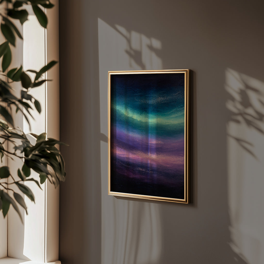 Aurora Drift poster i stilrent hem med modern inredning – köp enkelt hos Bozetto