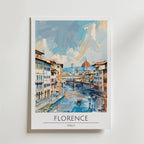Florence Riverside – stilfullt konsttryck från Bozetto, tryckt på matt finpapper