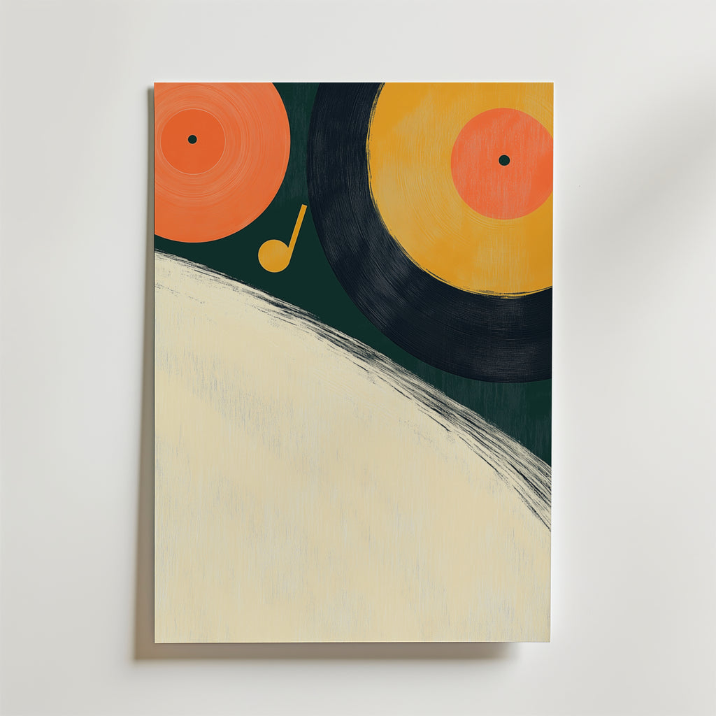 Vinyl Vibes – stilfullt konsttryck från Bozetto, tryckt på matt finpapper i hög tryckkvalitet