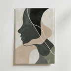 Abstract Face Shape – stilfullt konsttryck från Bozetto, tryckt på matt finpapper