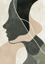 Abstract Face Shape – affisch med snyggt motiv, köp enkelt hos Bozetto i flera storlekar
